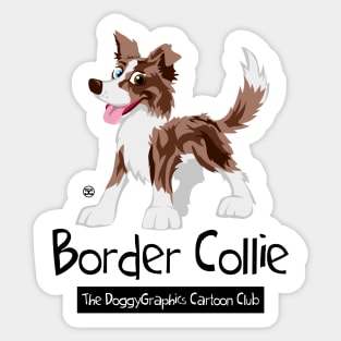 CartoonClub Border Collie - Brown Merle Sticker